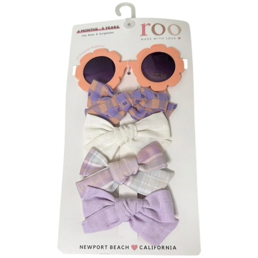 Roo Made with Love Baby Kids Hair Bow Clips Lot of 16 Newport Beach NEW
